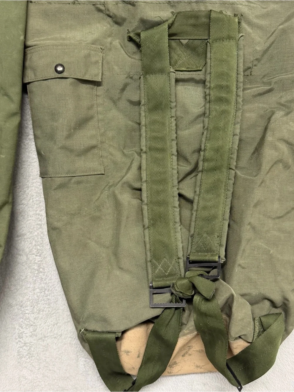 Lot of 2 USGI OD Green Nylon Duffel Bags Sea Garrison Duffle Equipment